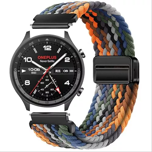 GIOPUEY Correas Compatible con OnePlus Watch 2R, Correa Tejida de Nailon Suave [Unisexo] [Transpirable] - Colourful