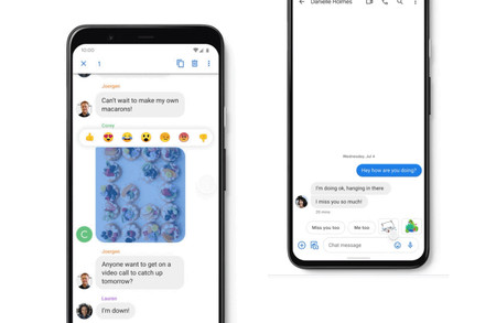 Google Mensajes lanza las reacciones y las nuevas sugerencias de stickers