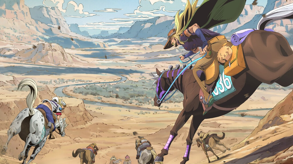 'JoJo's Bizarre Adventure' regresa por todo lo alto. El anime de 'Steel Ball Run' ya está en Netflix y es una fantasía western que engancha desde el primer minuto