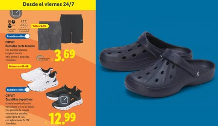 Zapatillas Y Zuecos Crivit Lidl Folleto