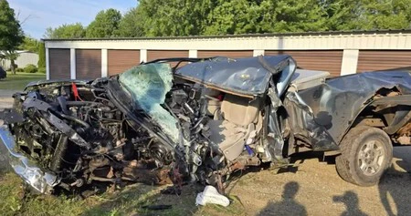 Estado del coche tras el accidente Estado del coche tras el accidente