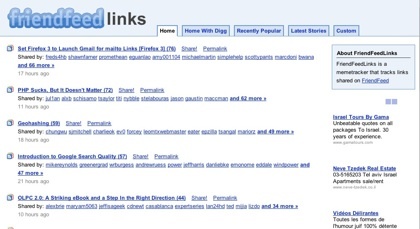 FriendFeedLinks, conoce lo que comparten los usuarios de FriendFeed