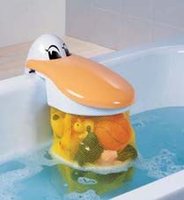 Pelícano para guardar los juguetes del baño