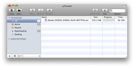uTorrent para Mac, primera versión filtrada