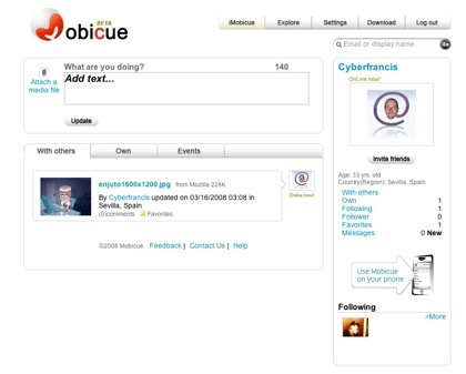 Mobicue, otro clon de Twitter con posibilidad de adjuntar imágenes y vídeos