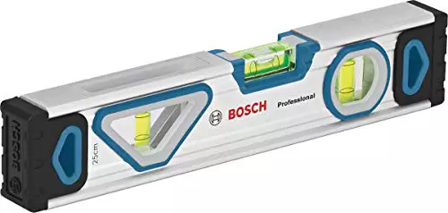 Bosch Professional nivel de burbuja magnético de 25 cm (lectura desde cualquier ángulo, carcasa de aluminio, topes resistentes) - Set exclusivo de Amazon
