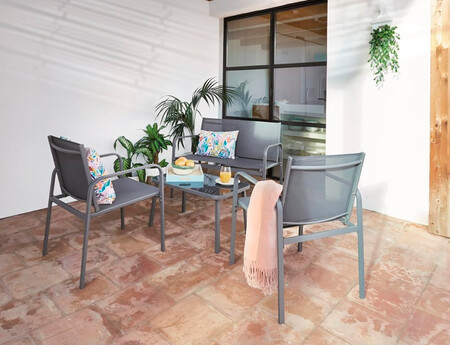 Conjunto De Jardin Mesa 2 Sillas Banco Antalya