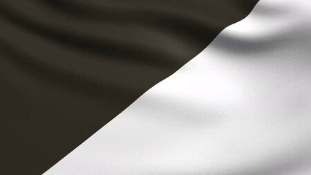blanca y negra bandera