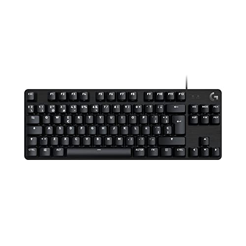 Logitech G G413 TKL SE Teclado Mecánico Gaming - Teclado Compacto Retroiluminado con Interruptores Mecánicos Táctiles, Anti-Ghosting, Compatible con Windows, macOS, Disposición QWERTY Español - Negro