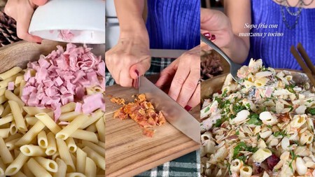 Sopa Fria Manzana Tocino