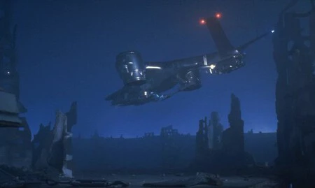 「ターミネーター」のフレーム内の HK エアリアル。