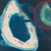 Imágenes de satélite lo confirman: China está construyendo una base militar donde hace menos de un año solo había agua