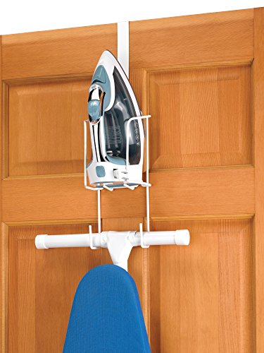 Whitmor Organizador de Alambre para Planchar sobre la Puerta, Color Blanco Planchado, Hierro