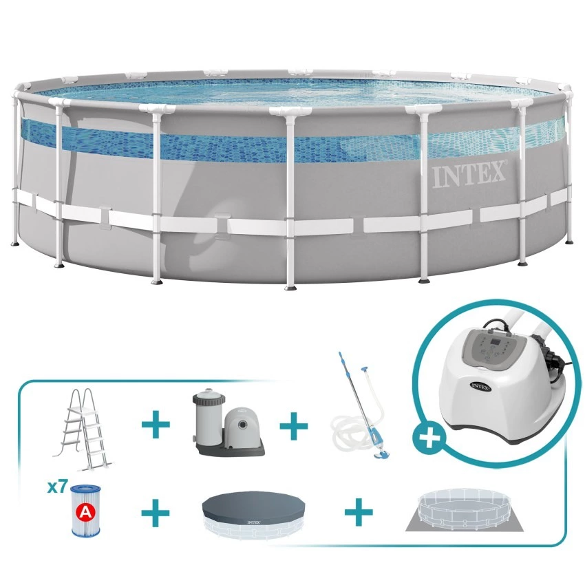 Pack Piscina desmontable redonda Clearview 5 metros 6 accesorios
