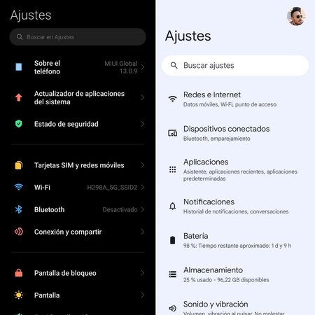 Ajustes Miui Vs Android