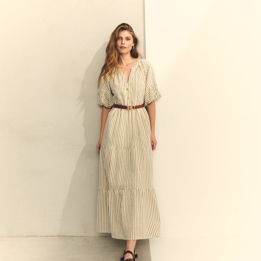 Vestido de rayas Hannibal Laguna Collection