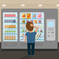 Frente a una máquina expendedora saludable sí podríamos decirles a los niños que elijan lo que quieran