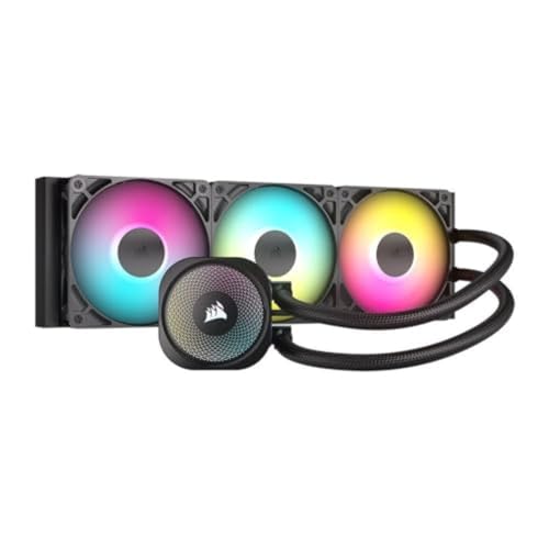 CORSAIR Nautilus 360 RS ARGB Refrigeración Líquida de CPU – 360mm AIO – Conexión Directa a la Placa Base – Intel LGA 1851/1700, AMD AM5/AM4 – 3X RS120 ARGB Ventiladores Incluidos – Negro