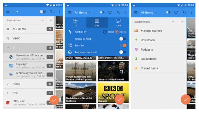 Greader Extention gReader se actualiza con Material Design