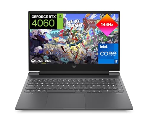 HP Victus 16-r1005ns - Ordenador portátil Gaming de 16.1" (Intel Core i7-14700HX, 16GB RAM, 1TB SSD, NVIDIA GeForce RTX 4060 Graphics, Sin Sistema Operativo) Negro - Teclado QWERTY Español