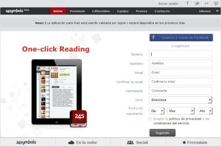 24symbols permite acceder a los "eBooks" de la Biblioteca Cervantes