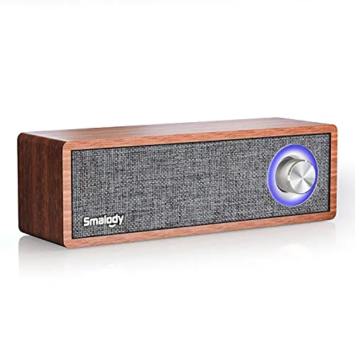 Smalody Altavoz Bluetooth, Altavoces de Madera clásicos Retro inalámbricos