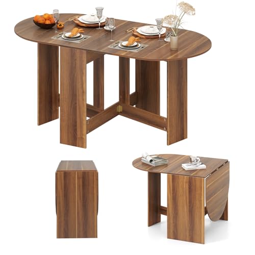 GIANTEX Mesa de Comedor Plegable de Madera