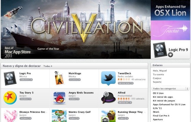 mac app store apple descargas aplicaciones os x