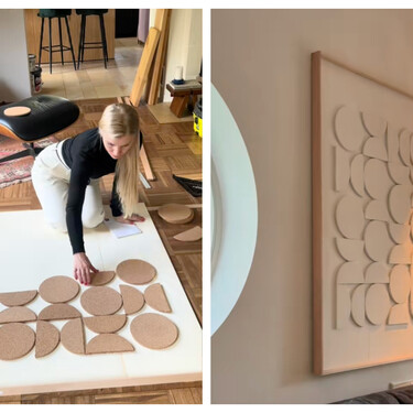 Con el salvamanteles más básico de Ikea puedes hacer tu propia obra de arte contemporáneo para decorar el salón 