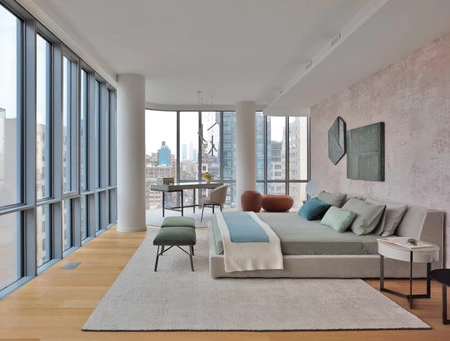Este apartamento en el edificio de Renzo Piano de New York se viste con alfombras artesanales para dar calidez a sus impresionantes interiores