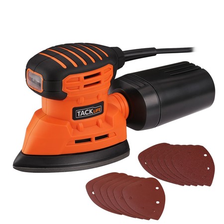 Cupón de descuento de 8 euros en la lijadora eléctrica de 130W Tacklife PMS01A: aplicándolo cuesta 15,99 euros en Amazon