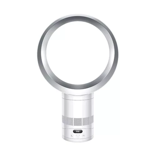 Dyson Cool™ CF1 Ventilador de Escritorio Sin Aspas, Blanco/Plata – Refrigeración Potente y Silenciosa con Tecnología Air Multiplier™, Control por App MyDyson™, Modo Noche, Ahorro Energético