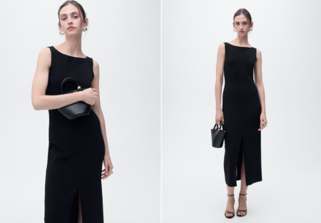 vestido negro de fiesta de Mango