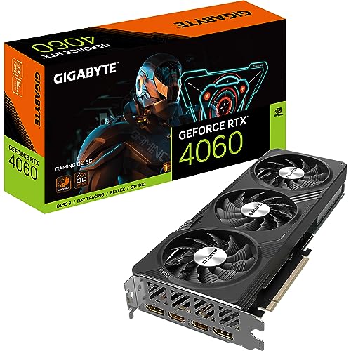 Gigabyte NVIDIA GeForce RTX 4060 GAMING OC Targeta gráfica - 8GB GDDR6, 128-bit, PCI-E 4.0, 2550MHz Core Clock, 2x DP 1.4, 2x HDMI 2.1a, NVIDIA DLSS 3 - GV-N4060GAMING OC-8GD