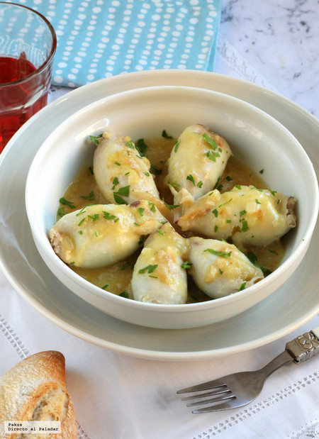 Receta de chipirones rellenos