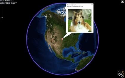 Flickrvision y Twittervision en 3D