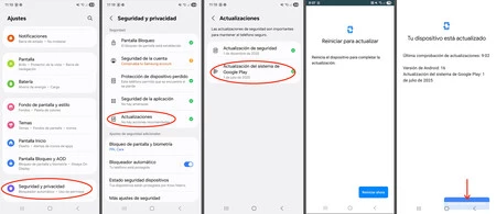 Actualizaciones Pasos