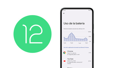 Así es como Android 12 permitirá filtrar por horas el uso de la batería que realizan las aplicaciones