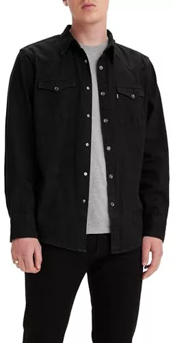 Levi's Barstow Western Standard Camiseta, Marble Black Denim Rinse, L Hombre