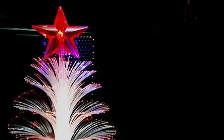 Árbol de navidad de fibra óptica