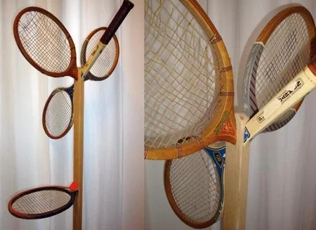 Recicladecoración: un perchero de raquetas