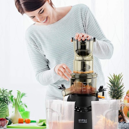 Oferta del día en la licuadora Gridinlux, que permite introducir piezas de fruta enteras: hasta medianoche cuesta 94,38 euros