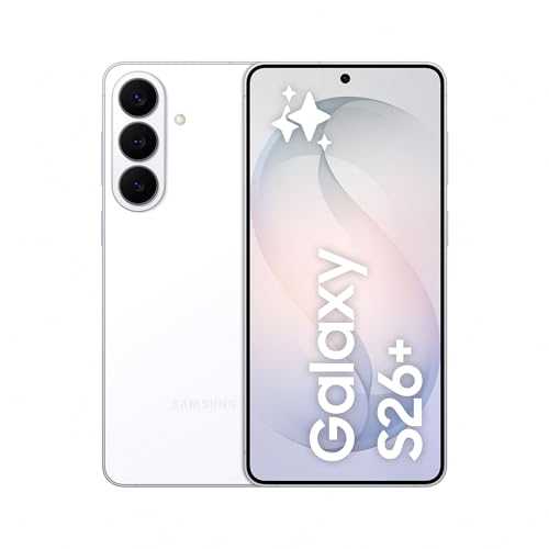 Samsung Galaxy S26+ 256GB, Teléfono Móvil con Galaxy AI, Cámara 50MP, 12GB RAM, Batería 4900mAh, Garantía del Fabricante 3 Años + 1 Año Extra, Color Blanco (Versión Española)