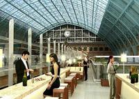 The Champagne bar en la estación de St. Pancras