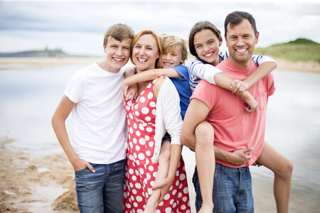 familia numerosa de vacaciones
