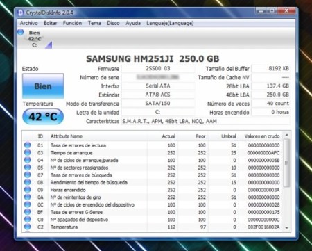 Crystal Disk Info, chequea las condiciones en las que se encuentra tu disco duro