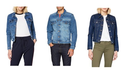 Ofertas en cazadoras vaqueras de marcas como Only, Pieces o Levi's disponibles en Amazon