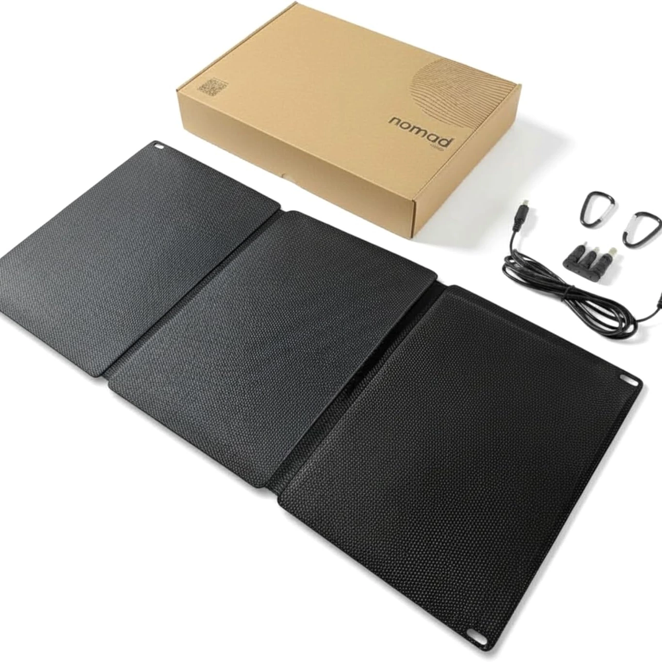 Panel Solar Plegable 30 W Nomad - Resistente Agua, USB-C & USB-A para móviles, carga de Power Banks y Estaciones de Energía — Ideal Camping, Campers, Montañismo, Senderismo.
