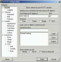 Especial software control remoto: Telnet