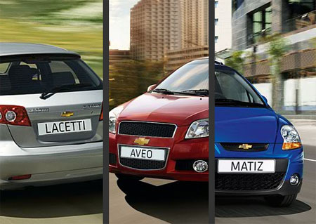 Chevrolet Aveo, Lacetti y Matiz
